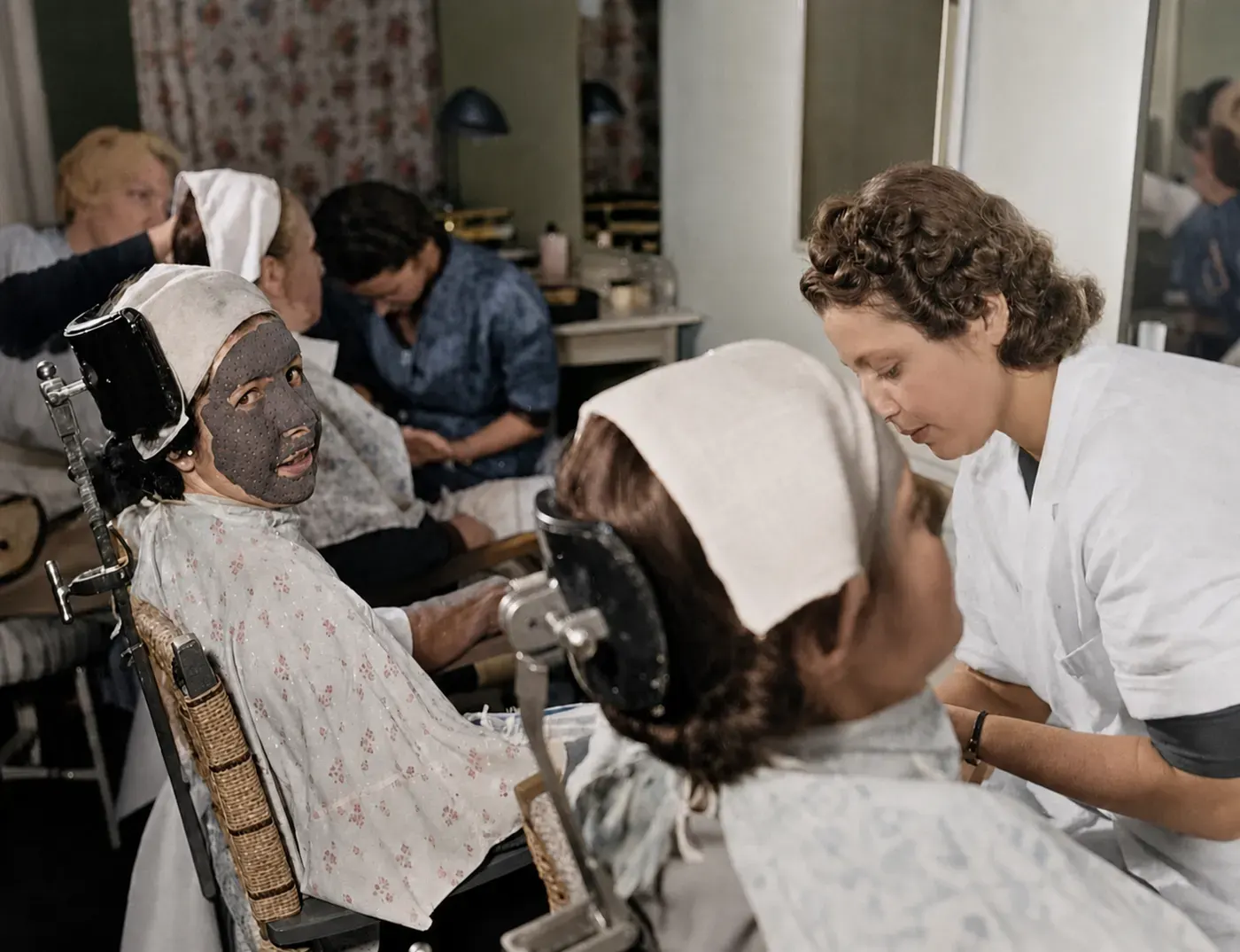 Apparative Gesichtsbehandlung im Berliner Kosmetikinstitut, 1938
