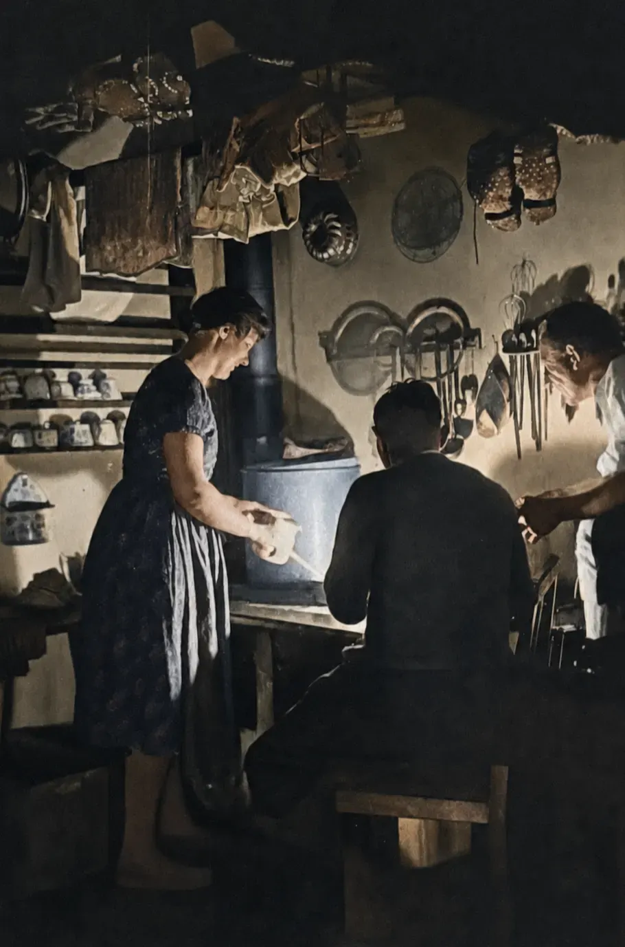Abendessen in einer Berghütte, 1937