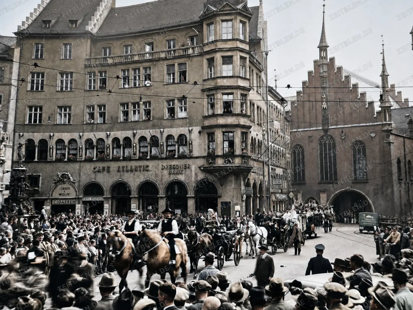 Radfahrer im Münchner Oktoberfestzug, 1937