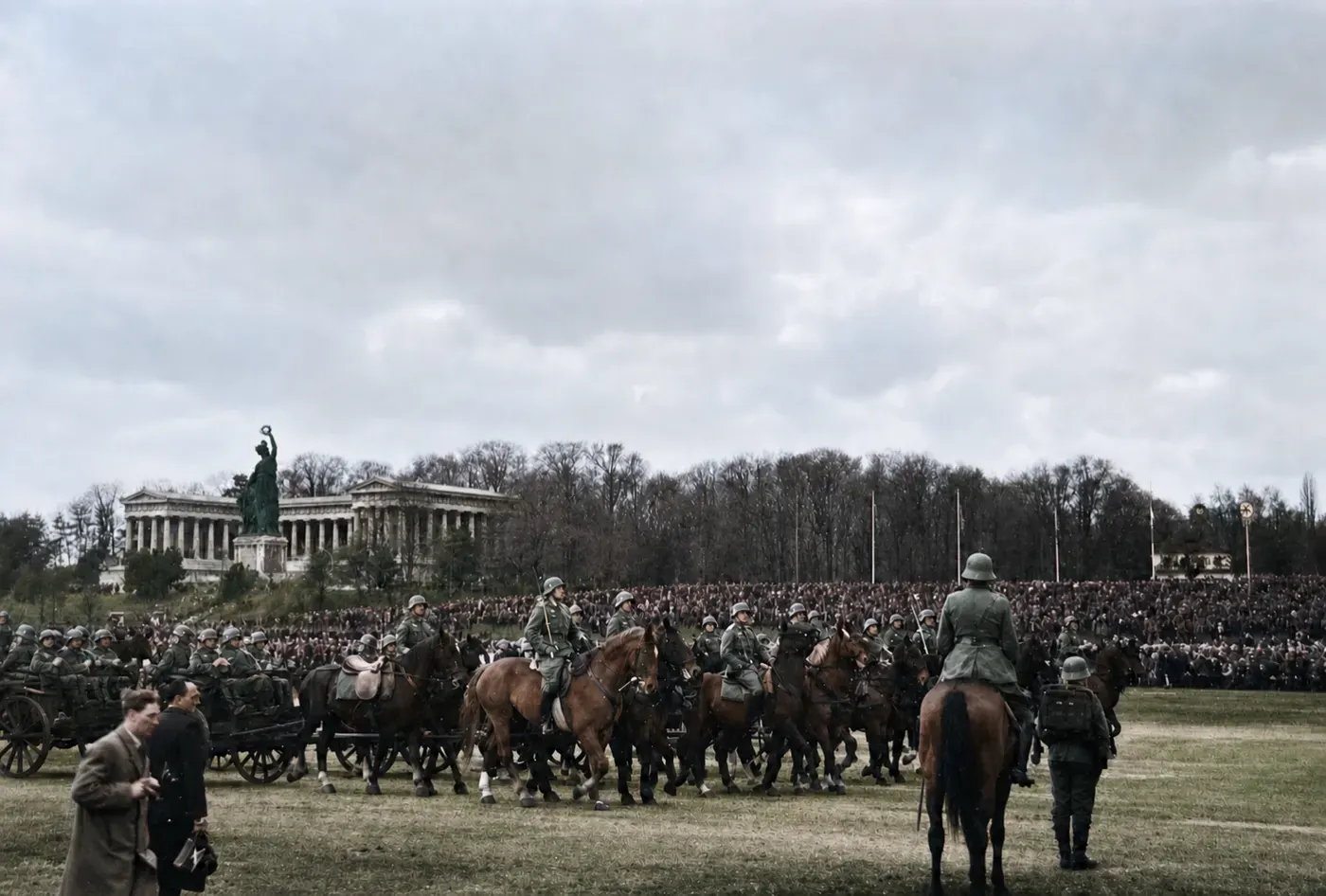 Militärparade auf der Theresienwiese, 20. April 1936