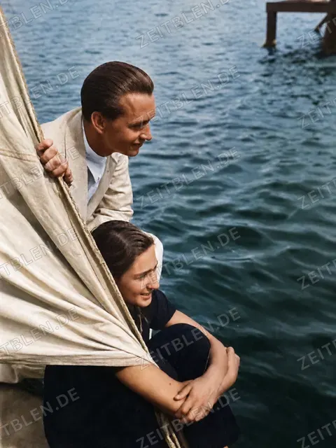 Segelausflug vor Bad Schachen am Bodensee, 1935