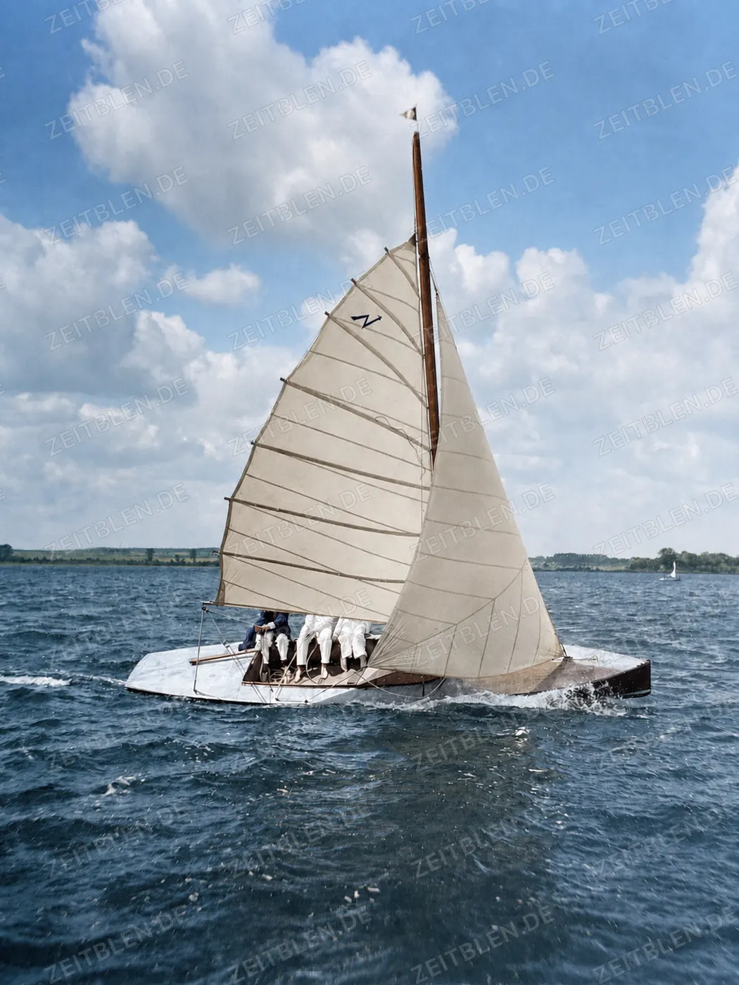 Segelboot der Prenzlauer Segler unter Fahrt