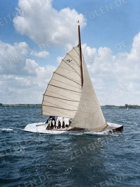Segelboot der Prenzlauer Segler unter Fahrt