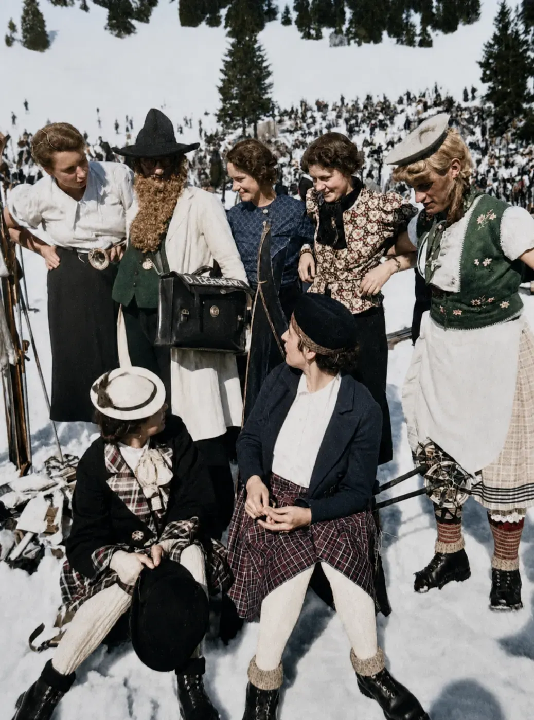 Kostümierte Musikgruppe beim Firstalm-Fasching
