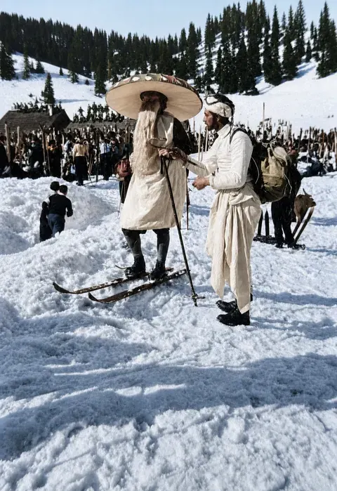 Exotisierende Kostüme beim Firstalm-Fasching