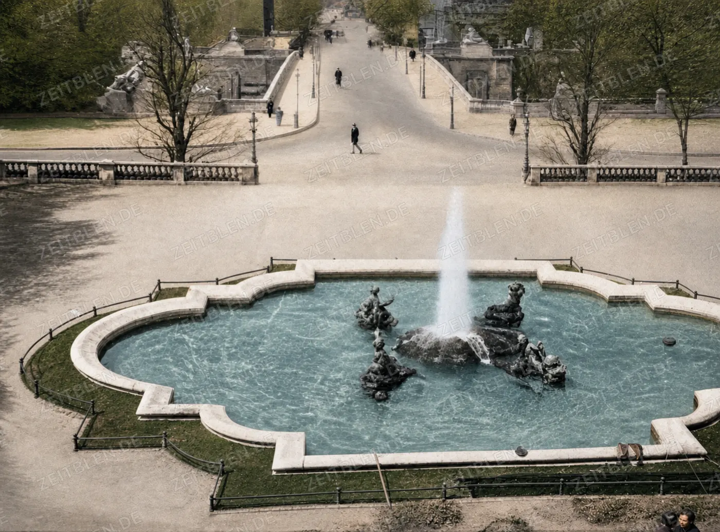 Friedensengel-Fontäne an der Prinzregentenstraße