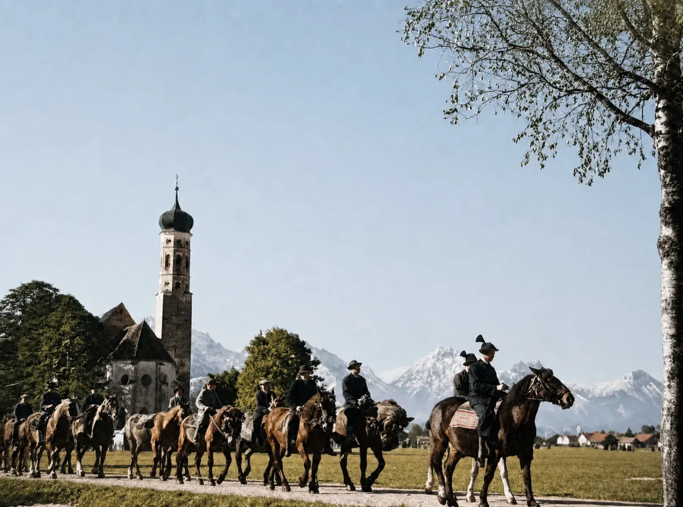 Umritt um die Kirche St. Coloman in Schwangau