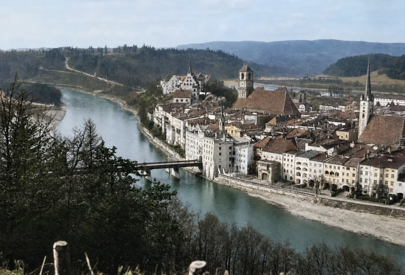 Blick vom Kellerberg auf Wasserburg am Inn