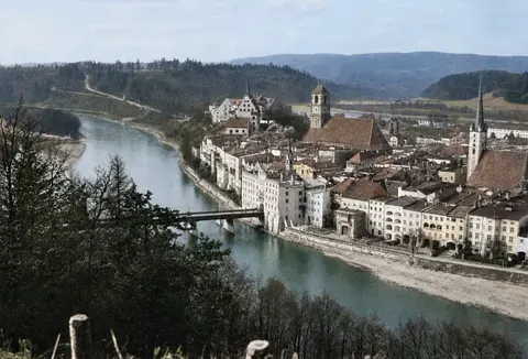 Blick vom Kellerberg auf Wasserburg am Inn
