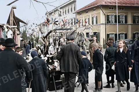 Andenkenstände am Kapellplatz in Altötting