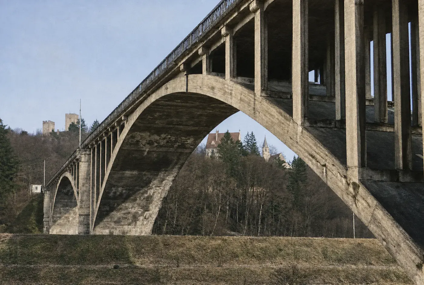 Untersicht der Grünwalder Isarbrücke