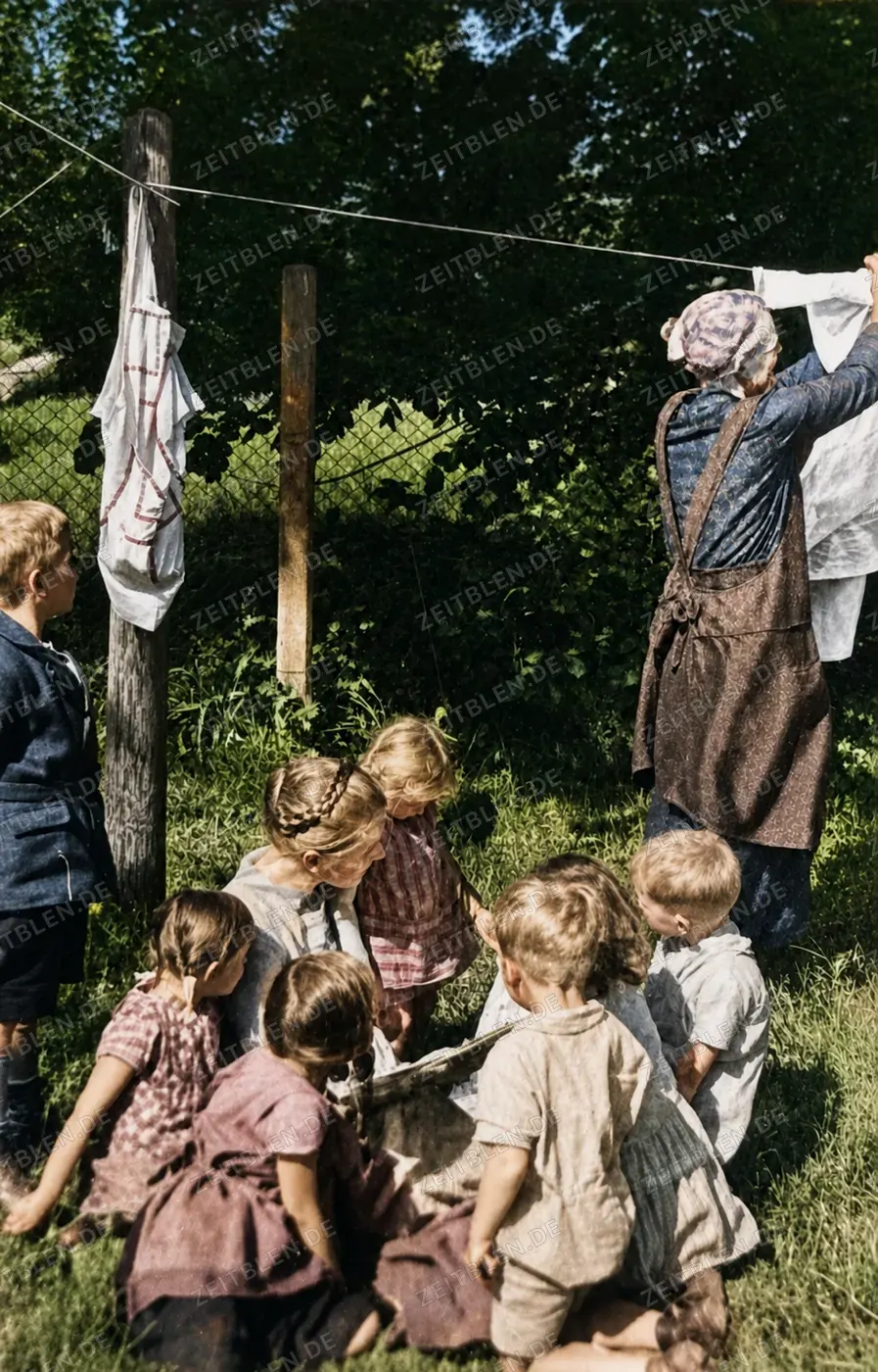 Wäschepflege bei einer NS-Mütterschulung
