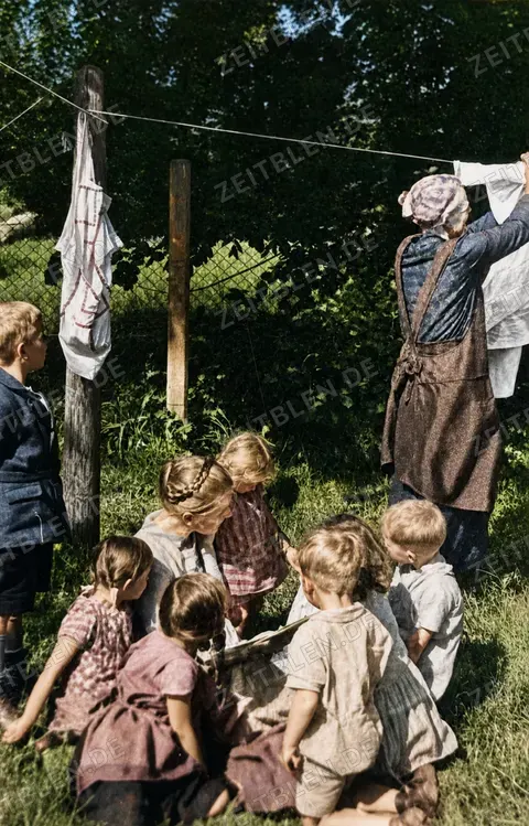 Wäschepflege bei einer NS-Mütterschulung