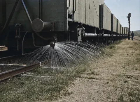 Unkrautbekämpfung mit dem Reichsbahn-Sprengzug