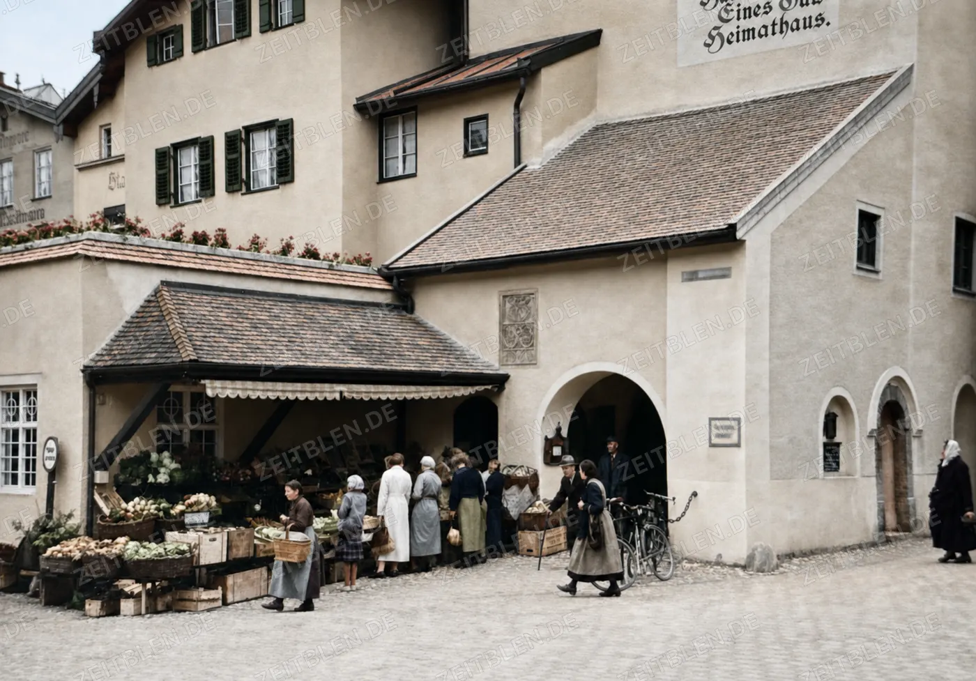 Gemüsestand am Traunsteiner Heimathaus