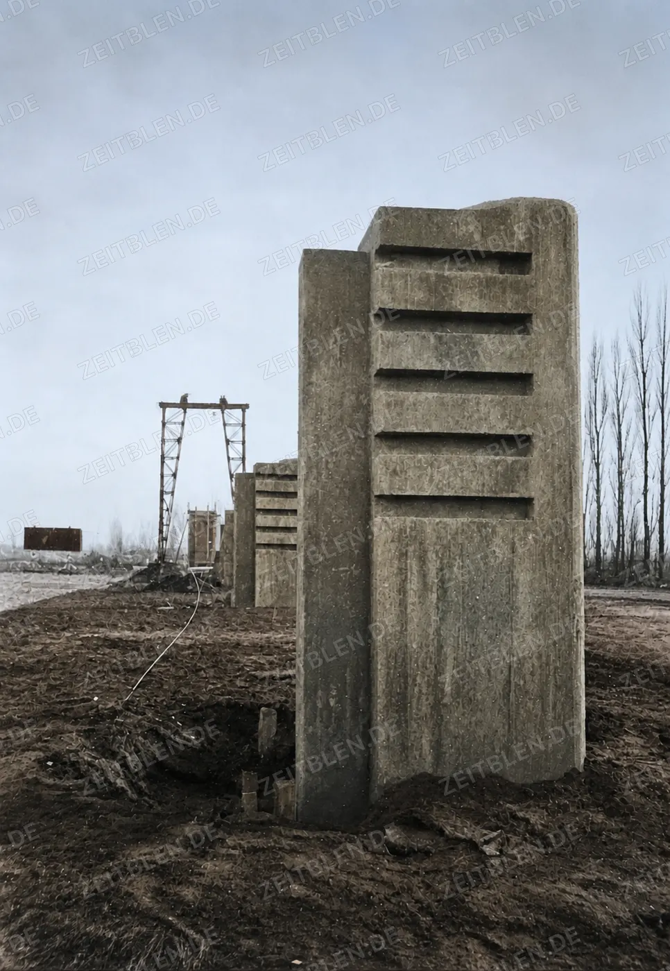 Monumentaler Pavillonrohbau der Reichsausstellung, Düsseldorf Februar 1937