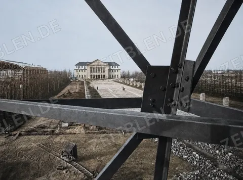 Aufbau der Reichsausstellung „Schaffendes Volk“ in Düsseldorf