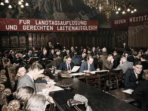 Außerordentliche Landesversammlung der KPD Bayern gegen den Weststaat
