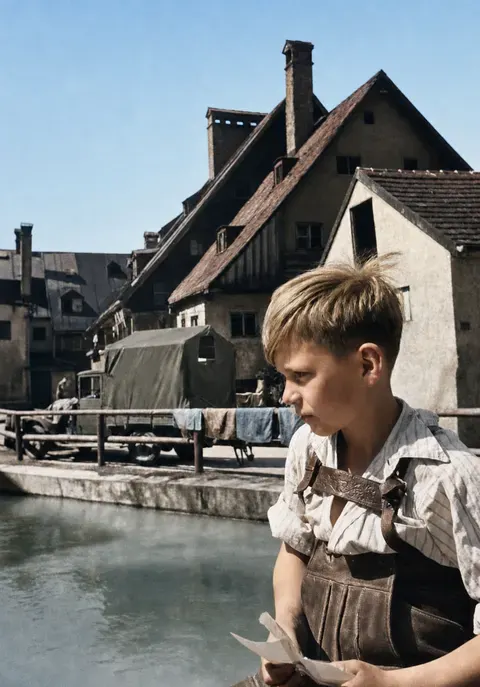 Ein Junge in der Münchner Au