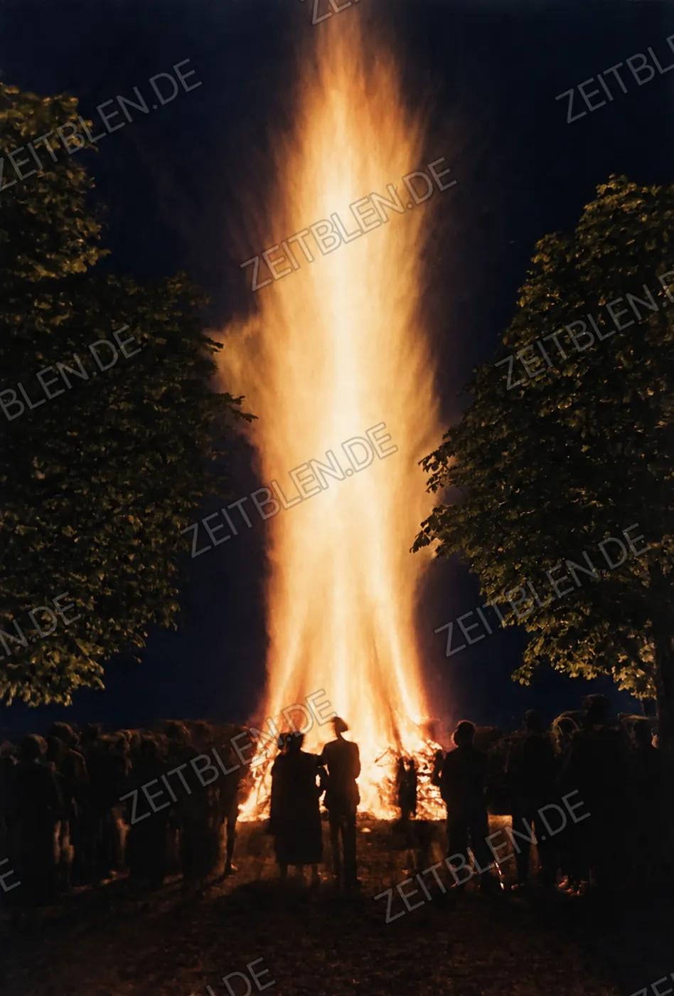 Großes Feuer in einer Sommernacht