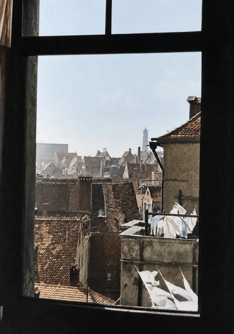 Blick aus dem Augsburger Rathaus über die Altstadt