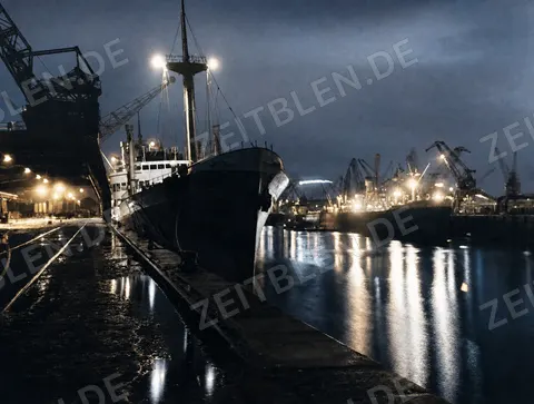Nachtschicht im Bremer Überseehafen