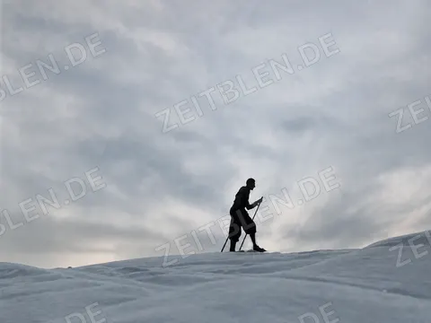 Skibergsteiger im Aufstieg, 1936