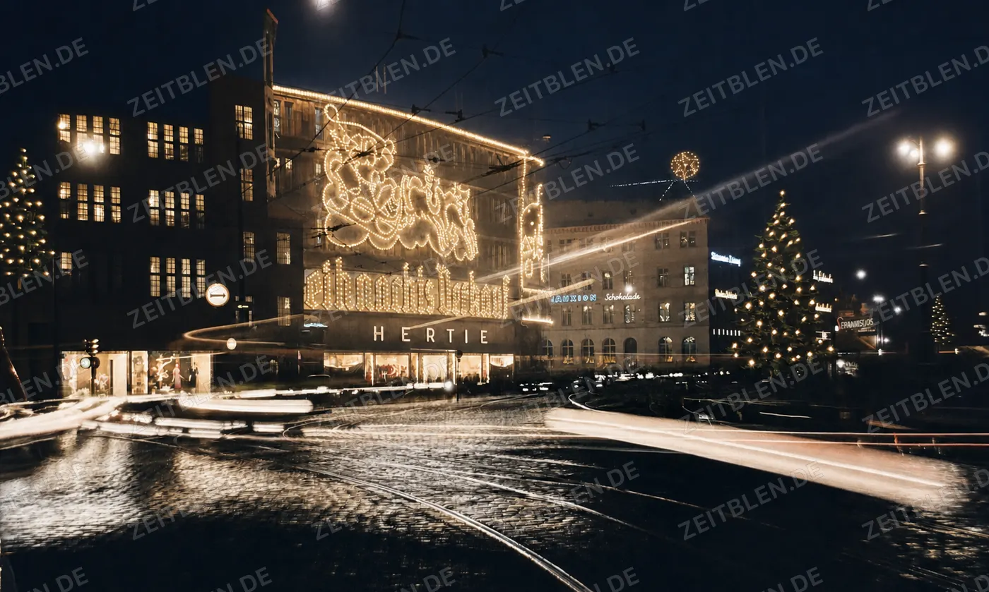 Weihnachtsbeleuchtung am Hertie, Münchner Bahnhofsplatz