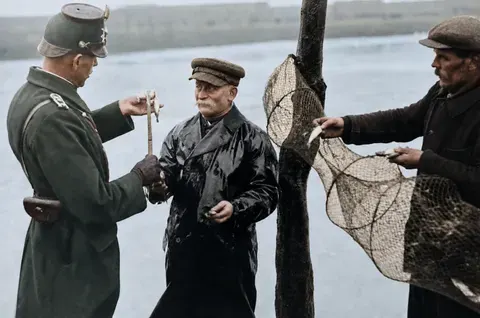Kontrolle der Mindestgröße eines Fischfangs