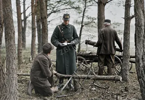 Kontrolle von Holzscheinen im Wald