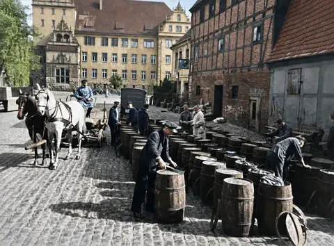 Heringshandel auf dem Stettiner Heringsmarkt