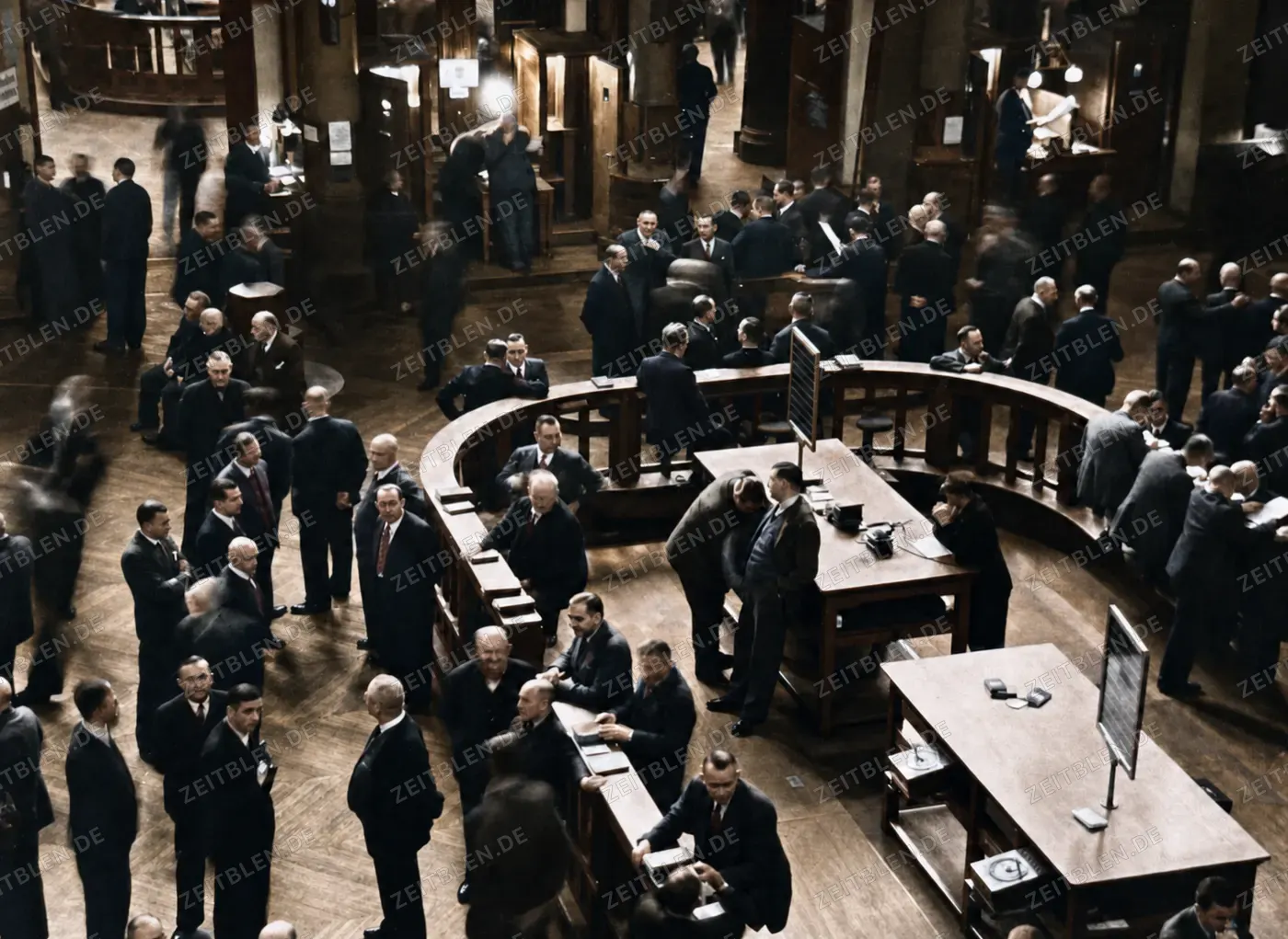 Im Handelssaal der Berliner Börse