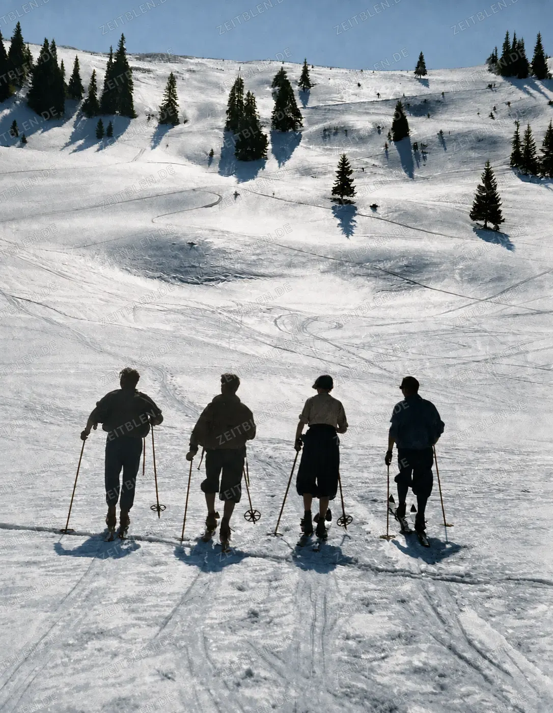 Skitourengruppe am Seekar bei Lenggries