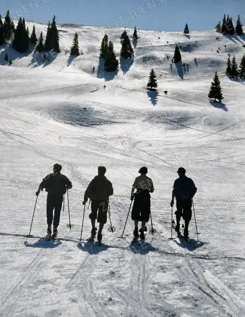 Skitourengruppe am Seekar bei Lenggries