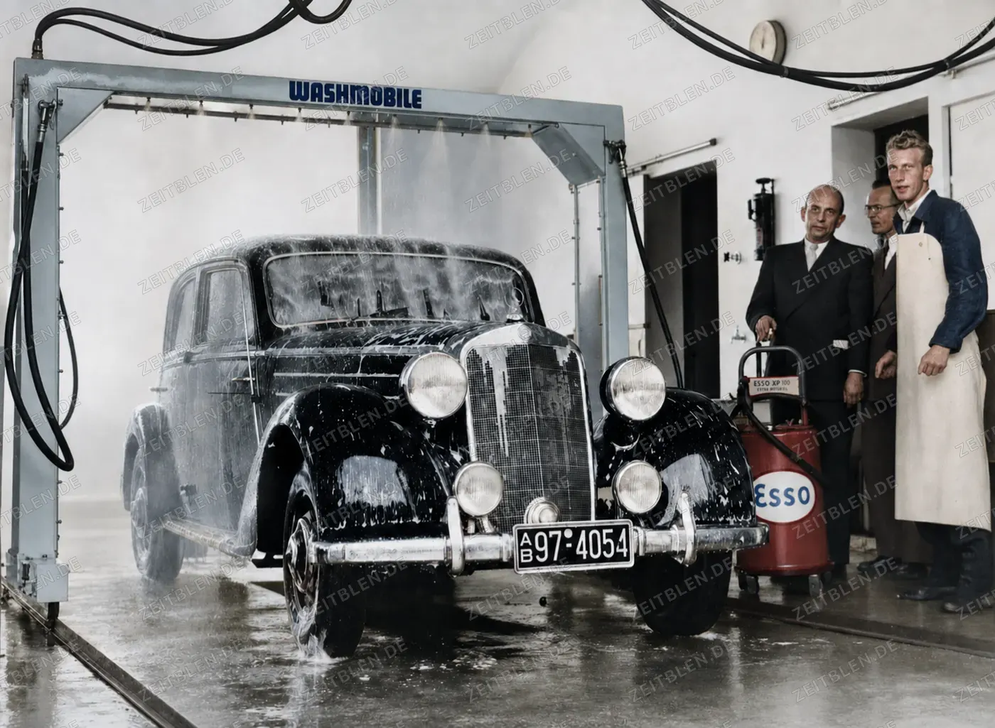 Frühe „Washmobile“-Pkw-Waschanlage in München