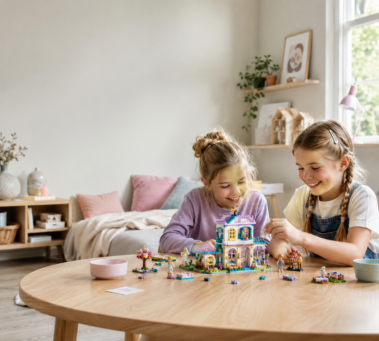 Colorful sets focused on friendship and adventures.