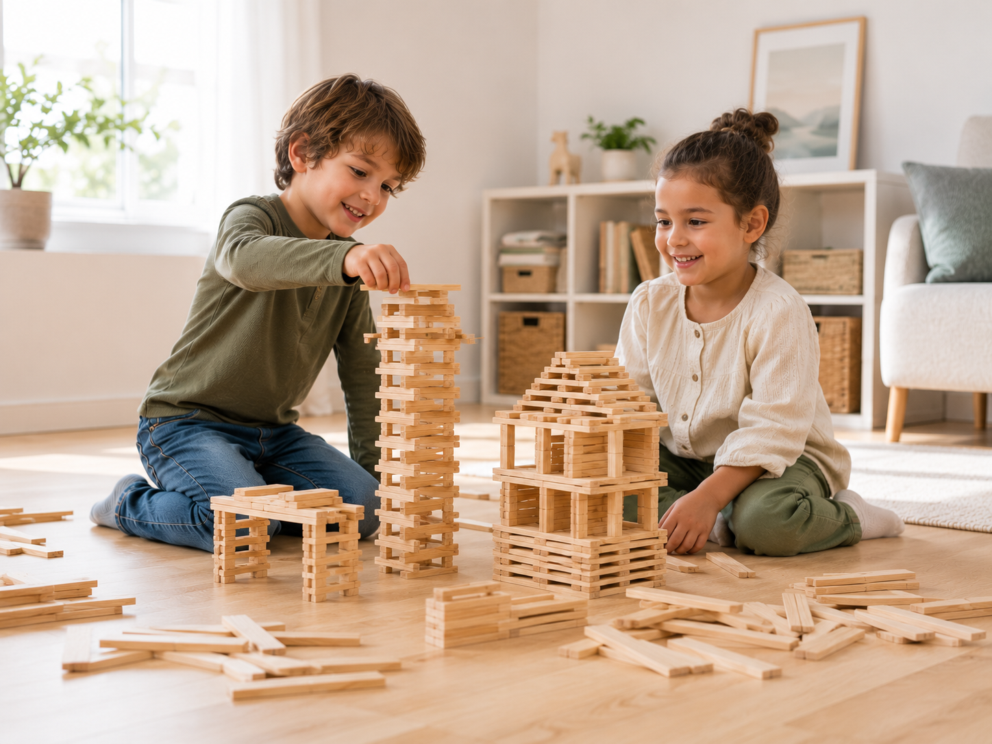 Wooden planks for impressive constructions.