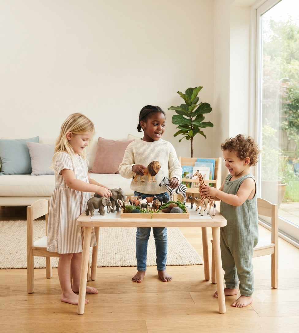 Realistic animal figures for play and learning.