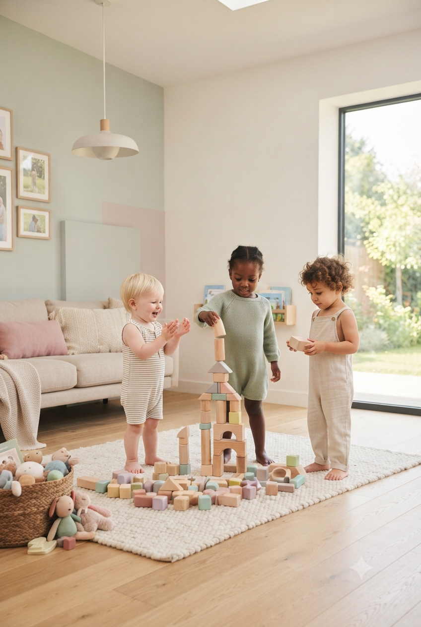 Classic stacking blocks for little builders.