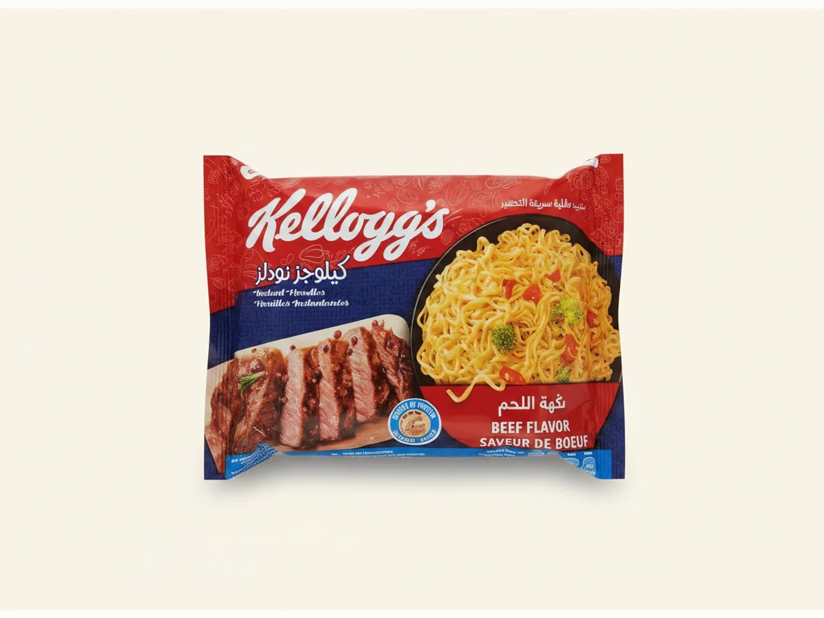 אטריות אינסטנט בטעם בקר של Kellogg's