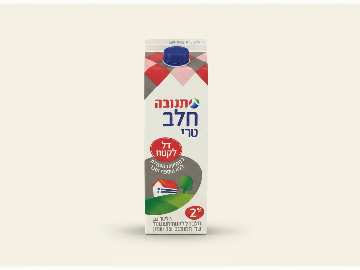 חלב טרי, דל לקטוז, 2%