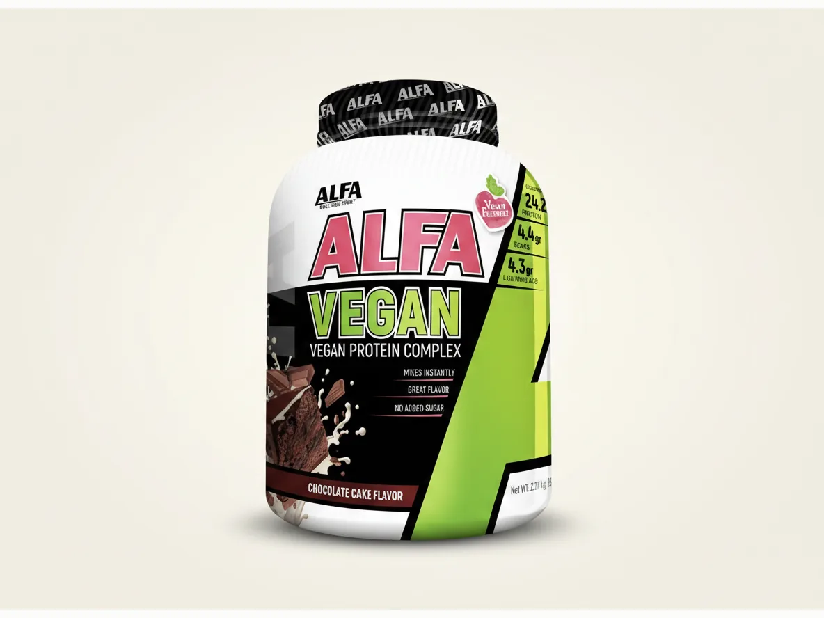 ALFA VEGAN VEGAN PROTEIN COMPLEX CHOCOLATE CAKE FLAVOR
