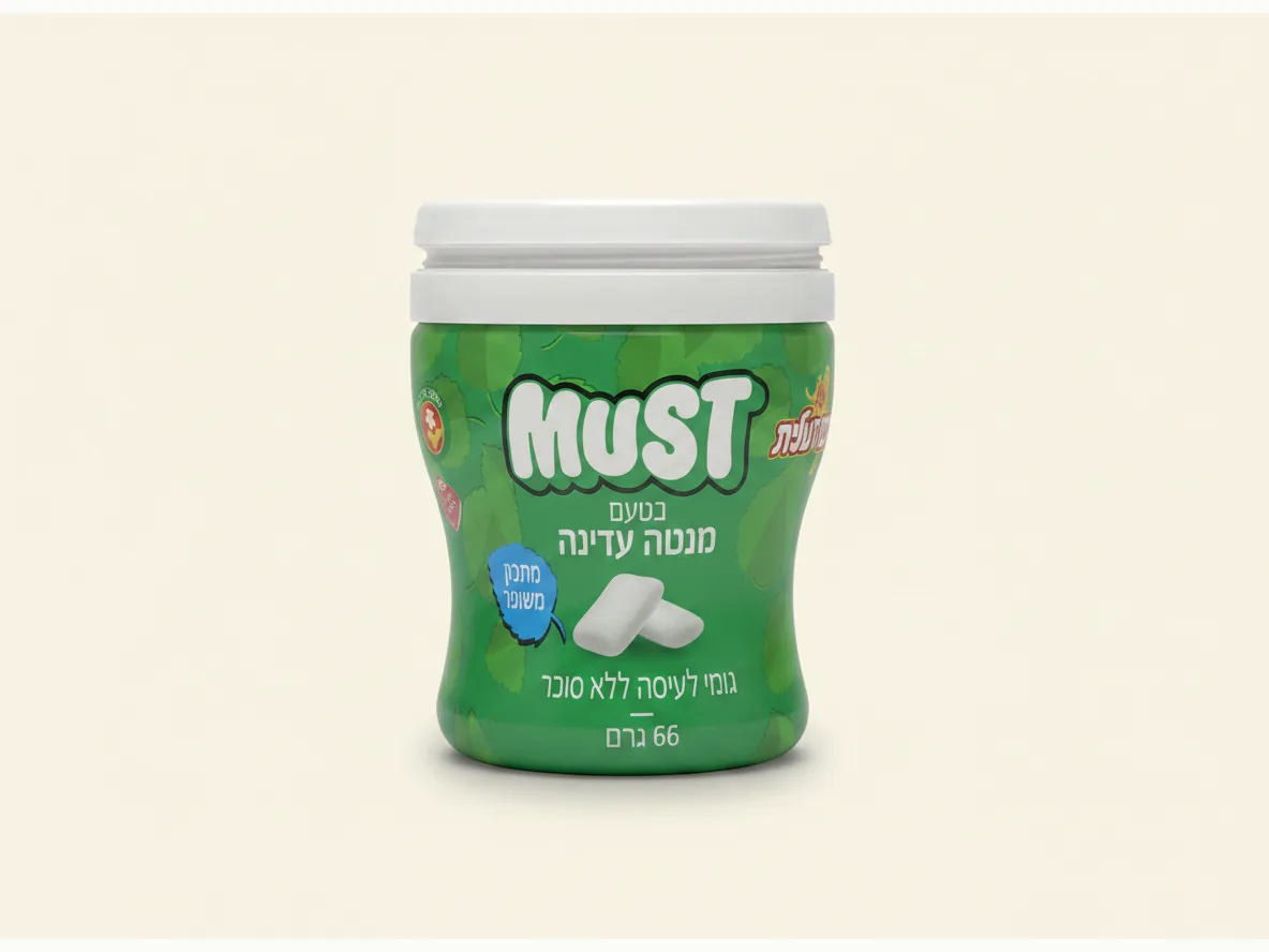 מסטיק ללא סוכר בטעם מנטה עדין של Must