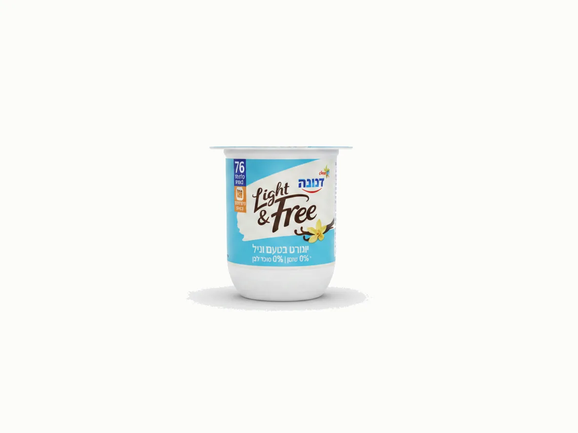 יוגורט בטעם וניל Light & Free עם 0% שומן | 0% סוכר לבן