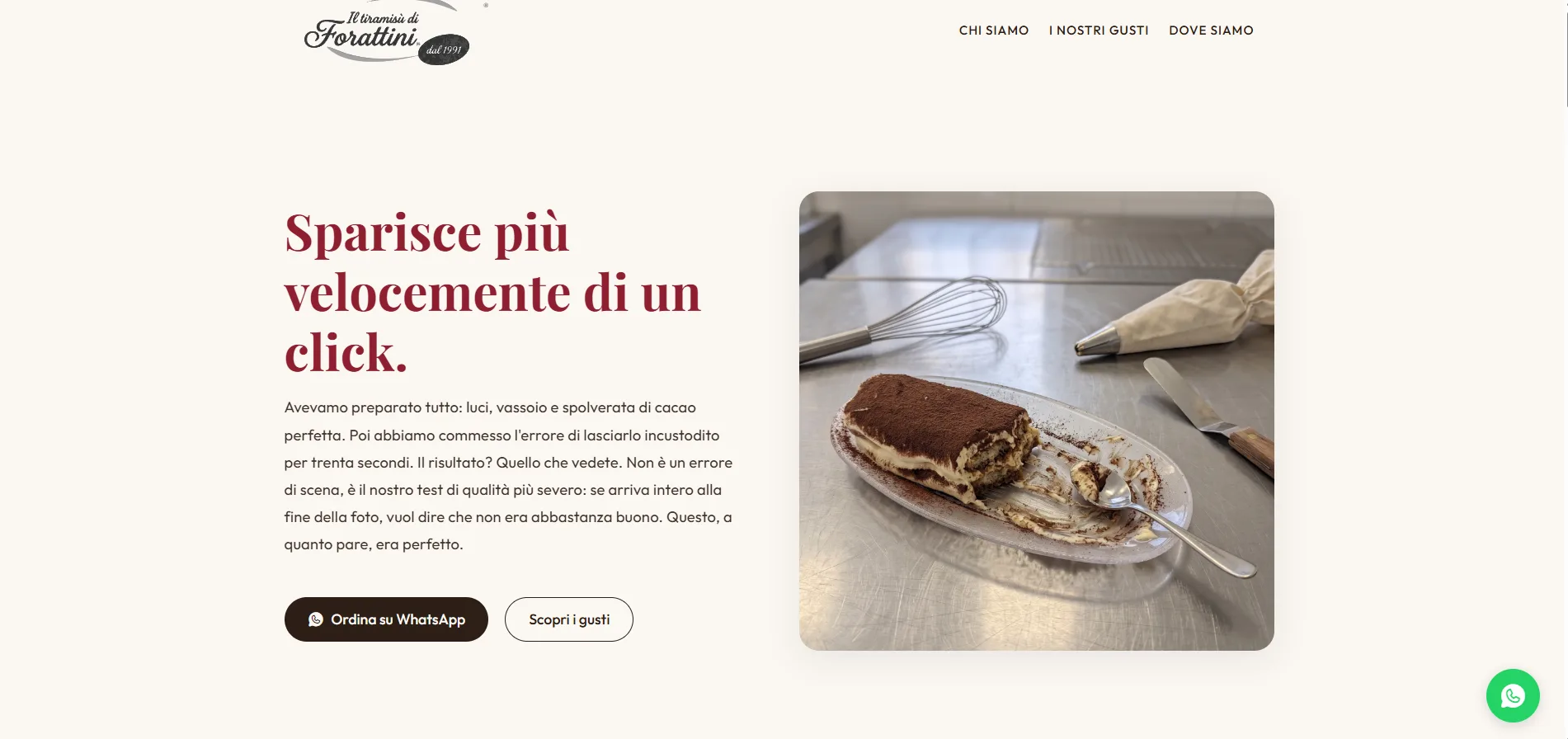 "Il Tiramisù di Forattini: dal 1991 l'eccellenza artigianale a Roma. Gusta il celebre tiramisù classico, al pistacchio o ai frutti di bosco. Anche per eventi.