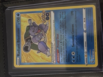 Radiant Blastoise, graded 5.5