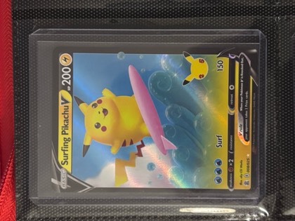 Surfing Pikachu V graded 8.5