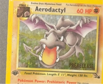 Aerodactyl (Prerelease), graded 3.0