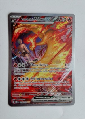 Team Rocket's Moltres ex, graded 7.5