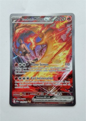 Team Rocket's Moltres ex, graded 7.5